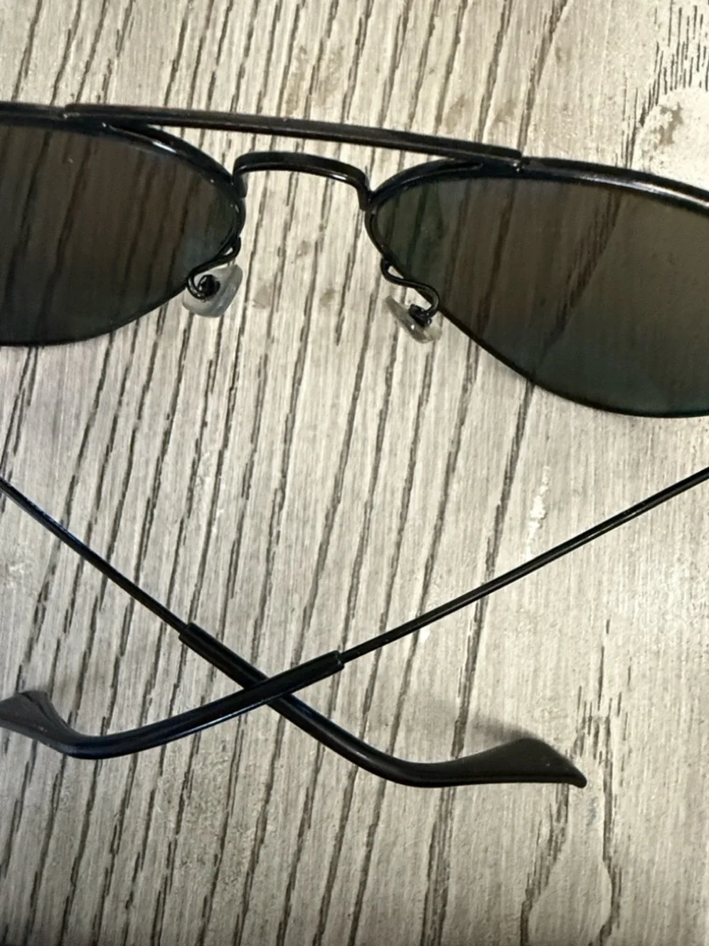 Ray-Ban Aviator Sunglasses Black Frame Green Lenses Polarized - Picture 8 of 9
